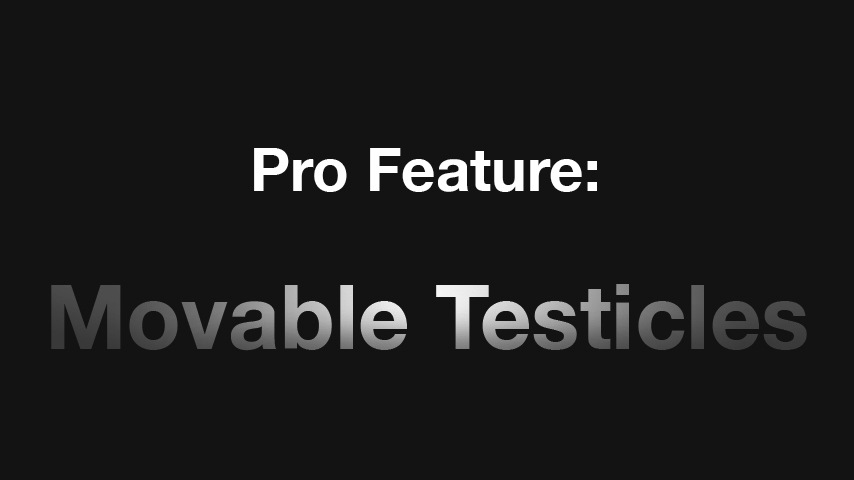 video demonstrating the moveable testicles feature